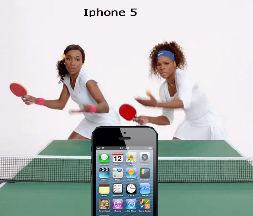 Williams sisters makes iphone commercial