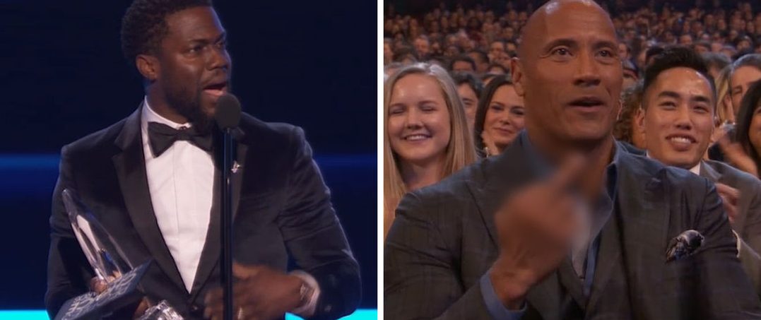 Did the Rock Just Give Kevin Hart the Finger on Live Televison?